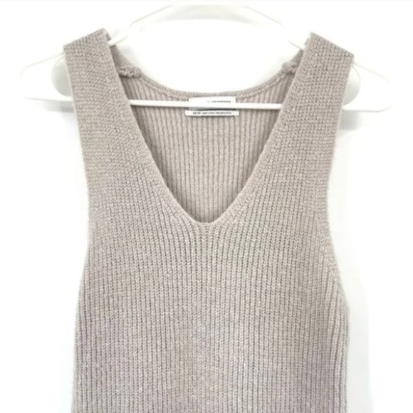 Urban Outfitters Top Sweater Sleeveless Knitted Pocket Blouse Vest Gray Size XS - Picture 2 of 6